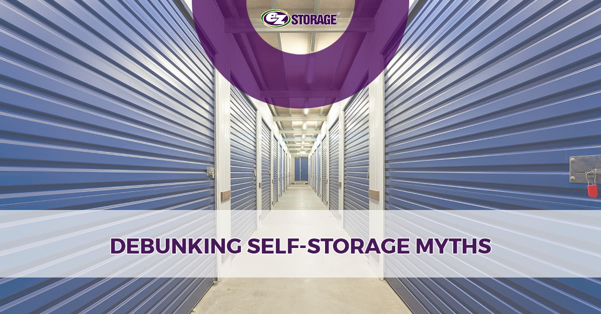 An empty hallway in a storage warehouse