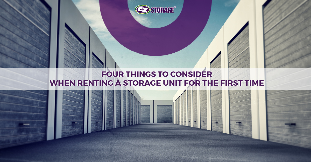 An empty hallway with outdoor storage garages lining the walls